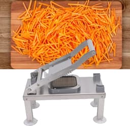 Groentenhakselaar met Container - Voedselsnijder Keuken - Snel Ingrediënten Snijden - Roestvrijstalen Bladen - 34 x 24 x 18 cm — thumbnail 2