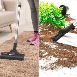 Cilinderstofzuiger - Huishoudstofzuiger - Krachtig Schoonmaken - Groot Stofvolume - 6 Liter - Rood — thumbnail 2