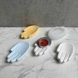 Siliconen Hand Mal - Kaarsenhouder Gips - Ambachtelijke Decoraties - Flexibel Herbruikbaar — thumbnail 3