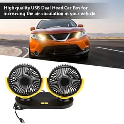 Dubbele Auto Ventilator - Draagbare Cooler - Koelere Rit - USB Aangedreven - 24 x 31 x 16 cm — thumbnail 5