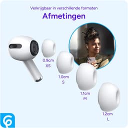 3 Pack Siliconen Small / Medium / Large (S/M/L) Dopjes Oordopjes Vervanging Tips Geschikt voor AirPods Pro (1e & 2e Generatie) — thumbnail 3