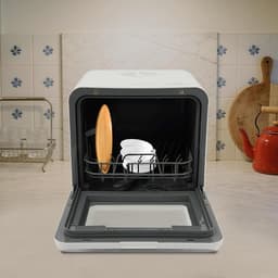 Mini Vaatwasser - Tafelmodel Vaatwasser - Keuken Reinigen - Installatievrij - 41 x 46 x 46 cm - Wit — thumbnail 4