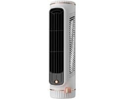 Ulisem - Tafeltorenventilator - 3 standen - USB oplaadbaar - Liggend en staand gebruik - Stille motor - Bladloos ontwerp - Draagbaar - Voor slaapkamer en kantoor - Wit