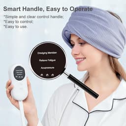Head Massager with Heat, Head Scalp Massager Scalp Massage Instrument Rechargeable Massager, Electric Deep Tissue Kneading Massage Pillow for Shoulder, Leg, Body Muscle Pain Relief, Pink — thumbnail 3