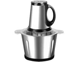 Elektrische Hakmolen - Keukenmachine Mini Foodprocessor - Snel Ingrediënten Snijden - Veelzijdig Multifunctioneel - 19x19x19 cm - Zilver