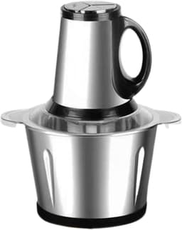 Elektrische Hakmolen - Keukenmachine Mini Foodprocessor - Snel Ingrediënten Snijden - Veelzijdig Multifunctioneel - 19x19x19 cm - Zilver — thumbnail 1