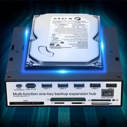 Externe Harde Schijf Dock - HDD Station Lezer - Data Back-up Maken - Alles-in-één Kaartlezer - 2.5 & 3.5 Inch — thumbnail 2