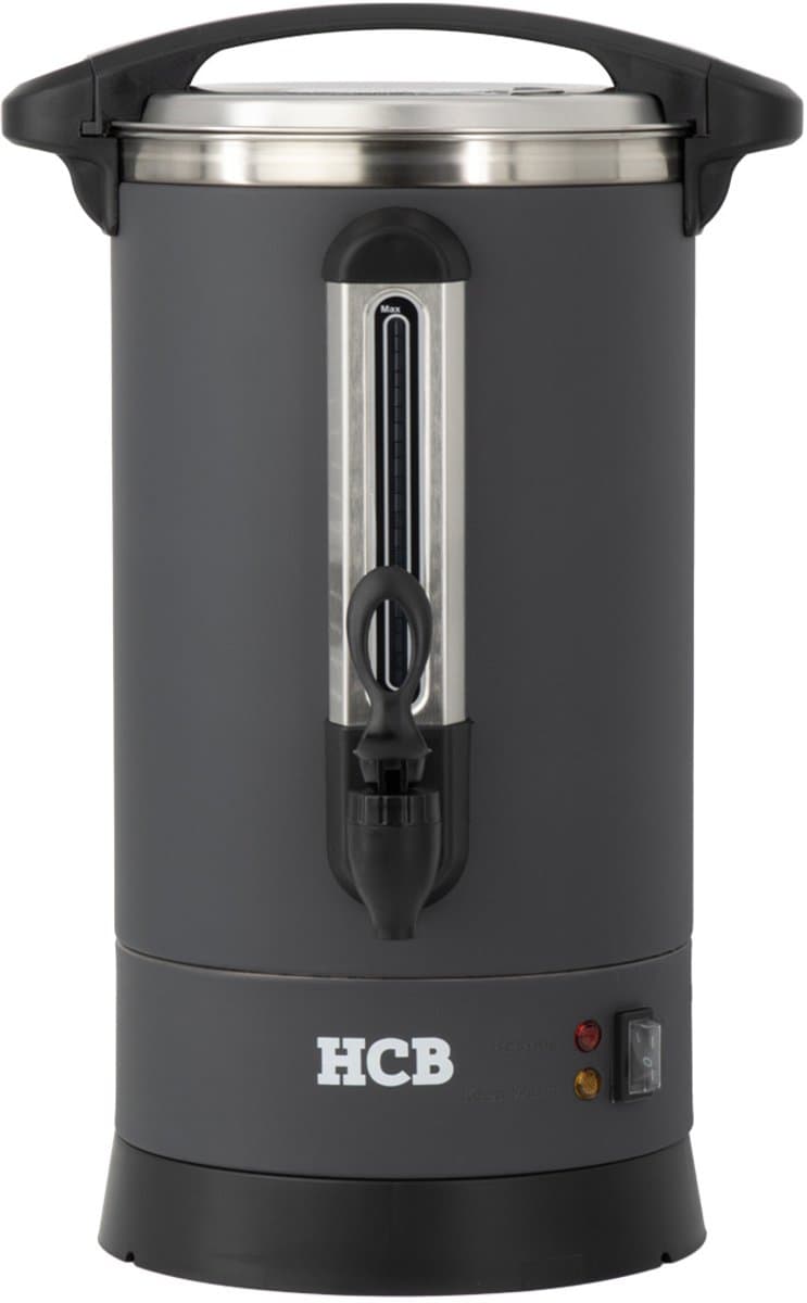 HCB® - Professionele Horeca Percolator - 20,5 liter - 135 kopjes - zwart - 230V - RVS / INOX Perculator - Elektrisch koffiezetapparaat - Volautomatische koffiemachine - 33x37x56 cm (DxBxH) - 3.40 kg - 1355 — afbeelding 1