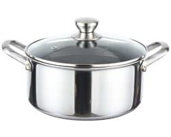 Cheffinger, Soeppan 28 cm, 8 l, met antiaanbaklaag en deksel, Zilver