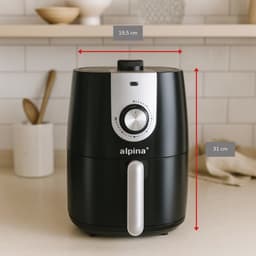 Airfryer 2L - Heteluchtfriteuse voor 2 tot 3 Personen met Timer en Aanpasbare Temperatuur - Gezond Frituren en Makkelijk schoon te maken — thumbnail 4