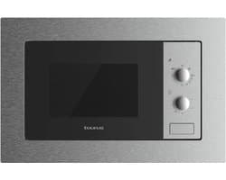 Inbouwmagnetron 20 liter met Grillfunctie en Ondooifunctie, 800W Magnetronvermogen, RVS