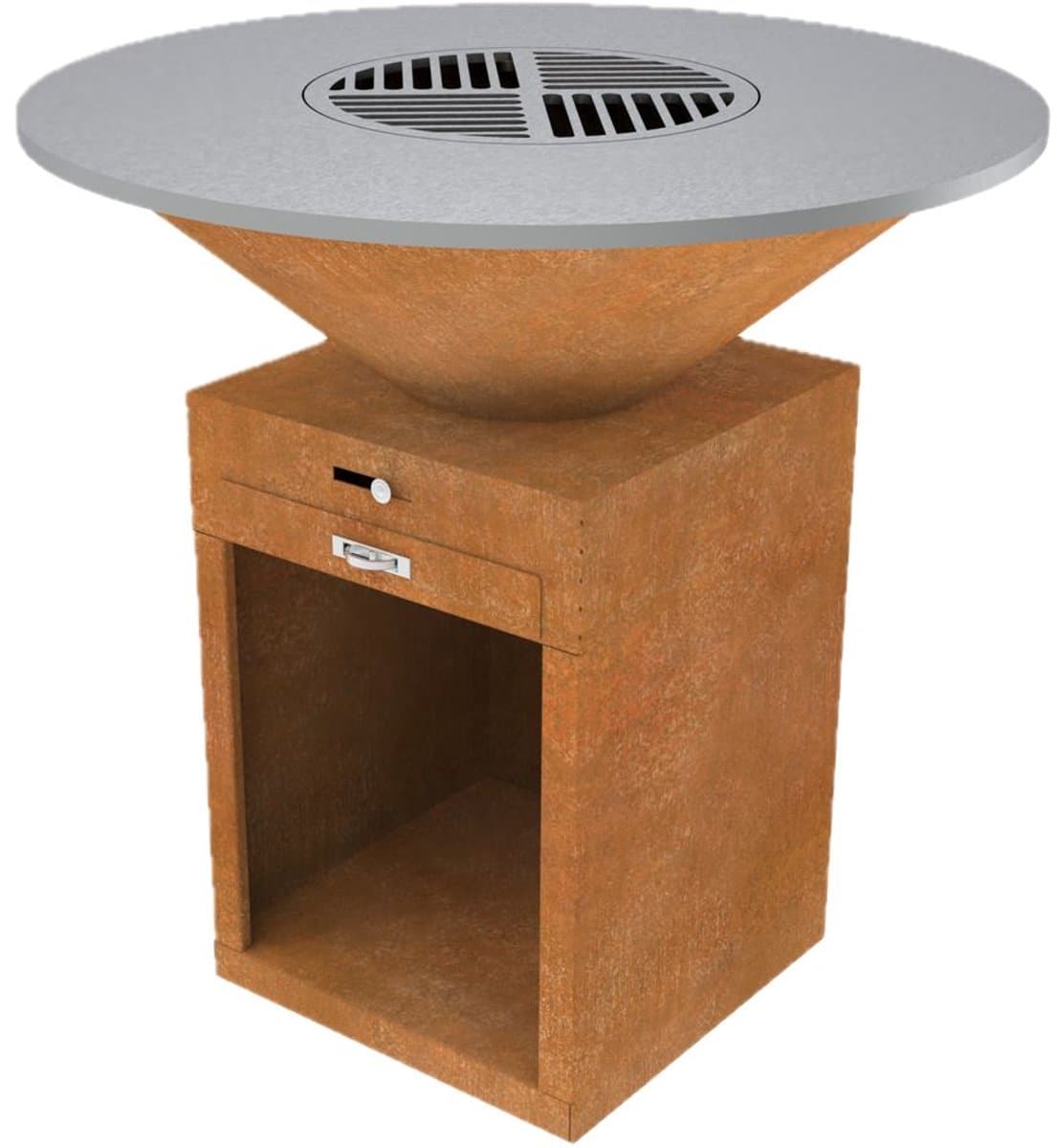 VIRTO PURO VUURSCHAAL & GRILL BBQ L CORTENSTAAL 100CM — afbeelding 1