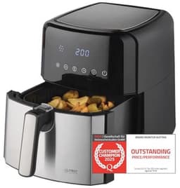 Airfryer 5L met Digitale Timer en 8 Programma's | Roestvrijstalen Mand | Gezond Frituren tot 200°C — thumbnail 1