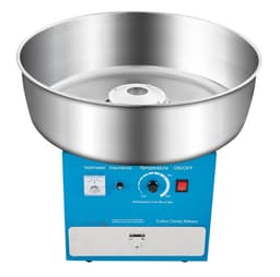 Suikerspinmachine / Suikerspin Maker - Elektrisch Commercieel - 1000W - 52 cm RVS Kom - Inclusief Suikerschep - Met Opberglade - Blauw — thumbnail 3