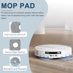 19-delige Accessoireset - Geschikt voor Ecovacs Deebot T50 Pro Omni/T50 Omni Robotstofzuiger - 1 Hoofdborstel, 4 Dweildoeken, 4 Zijborstels, 4 HEPA-filters, 6 Stofzakken - Reserveonderdelen — thumbnail 3