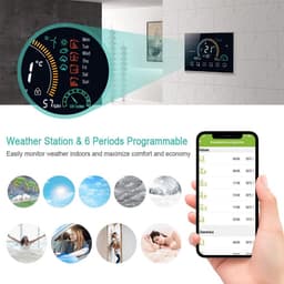 Programmeerbare WiFi Thermostaat voor CV-ketel met 4.8 Inch LCD Scherm - Spraakbesturing Alexa & Google Home — thumbnail 5