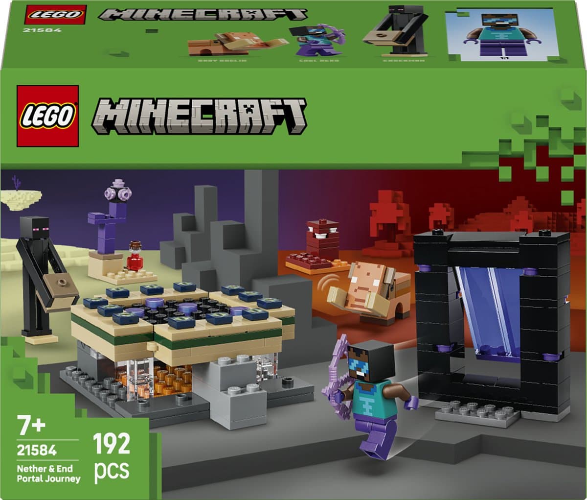 LEGO Minecraft - Reis naar de Nether en het End-portaal Constructiespeelgoed — afbeelding 1