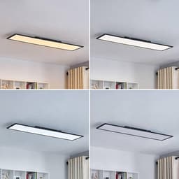 Moderne Zwarte LED Plafondlamp Dimbaar met Afstandsbediening voor Woonkamer en Eetkamer — thumbnail 2
