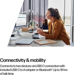 HP Poly Voyager Focus 2 – Microsoft Teams Certified On-Ear Bluetooth Stereo Headset – Zwart – Noise Cancelling — thumbnail 4