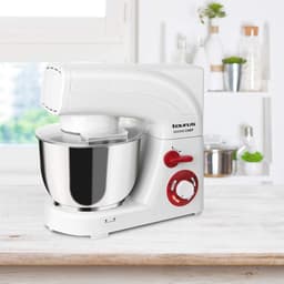 Keukenmachine - Mixer Standmixer - Bakken En Koken - Krachtige 1200W Motor - 5.5 Liter Kom - Wit — thumbnail 2