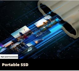 Draagbare SSD - Externe Opslag - Snelle Data Transfer - Schokbestendig Ontwerp - 2 TB Capaciteit - Blauw — thumbnail 4