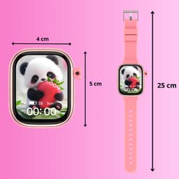 Smartwatch voor Kinderen met Nano SIM, Video Bellen, GPS & 4G - Waterdicht IPX7, WiFi & Bluetooth - SOS Functie - Roze — thumbnail 4