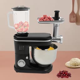 Keukenmixer – Keukenmachine – Mengmachine – Mixer – Deegmixer – Zwart – 700W Motor – 6 Liter Mengkom — thumbnail 1