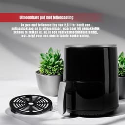 Nexvo® Mini airfryer - Airfryer - Airfryer klein - Zwart - 27cm x 27cm x 32cm — thumbnail 5