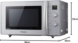 Combinatie Magnetron - Oven met Grill - Snel Eten Bereiden - Inverter Technologie - 27 Liter Capaciteit - Zilver — thumbnail 2