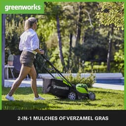 Draadloze Grasmaaier - Accu Grasmaaier - Gazon Onderhoud - 6 Maaihoogtes - 41cm Maaibreedte - Groen — thumbnail 3