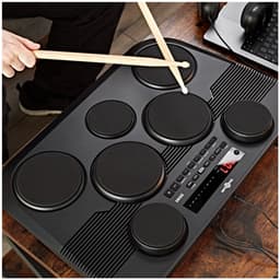 DD80 Draagbaar Elektrisch Drumstel Pads van Gear4music, Statief & Koptelefoon Pack — thumbnail 4