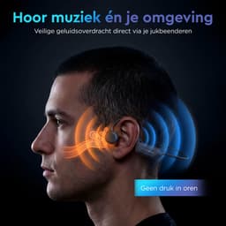 Golden Sound Run - Bone Conduction - Sport oordopjes - Open ear sporthoofdtelefoon - Hardlopen - Oortjes draadloos - 10 uur batterijduur - Sport — thumbnail 2