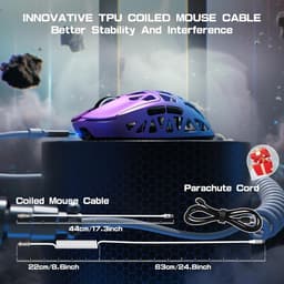 ATTACK SHARK R2 - Draadloze Gaming Muis - Magnesium Alloy - PAW3950MAX - Ultralichte(45g)- Wired/2.4G/BT5.2 - 42000DPI - Twilight Purple — thumbnail 5