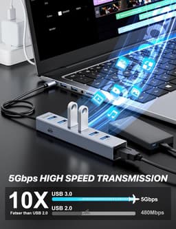 USB Hub met 7 Poorten voor Snelle Dataoverdracht — thumbnail 5