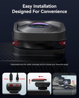 RedTiger Viewclear 70 - Dual Dashcam voor auto - Ultra 4K & 2,5K - Voor en Achter Camera - 2026 model - Met Touchscreen - WiFi en GPS - 3.20 Inch met App - Sony Sensor Nachtzicht - Dashcams - Parkeerbewaking - G Sensor - Loop opname - 128GB SD Kaart — thumbnail 4