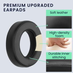 kwmobile 2x oorkussens geschikt voor Corsair HS50 HS60 HS60 Pro HS70 HS70 Pro HS75 - Earpads voor koptelefoon in zwart — thumbnail 5