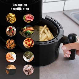 SVN® Mini Airfryer - Airfryer - Heteluchtfriteuse - Compact - Zwart - 28cm x 29cm x 37cm — thumbnail 2