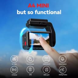 Redtiger A4 4K+1080P 5.8GHz WIFI Voice Control Dash Cam Touch Wifi GPS 2CH 64GB dashcam - Auto camera voor en achter - Wifi en GPS - Parkeermodus - 2,2 inch touch screen LCD - 4K resolutie - 64gb Micro SD kaart - dashcam voor auto — thumbnail 3