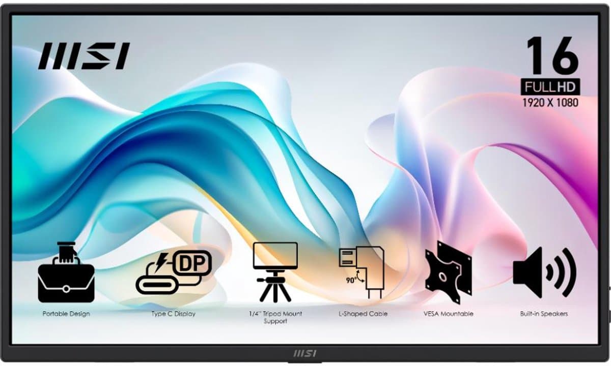 MSI PRO MP165 E6 ledmonitor — afbeelding 1