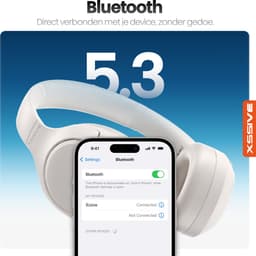 Xssive H11 Draadloze Over-Ear Koptelefoon met Active Noise Cancelling & Transparency Mode - 60+ Uur Batterij - 9 EQ Modi & ANC - Wit — thumbnail 3
