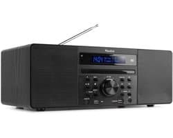 DAB radio met CD speler, Bluetooth, USB mp3 speler en radio - Stereo - Zwart - Audizio Prato