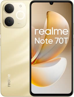 realme Note 70T 17,1 cm (6.74") Dual SIM Android 15 4G USB Type-C 4 GB 256 GB 6000 mAh Goud — thumbnail 1