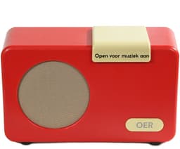 OER Muziekspeler voor Ouderen met Dementie (OER Radio) - Simpele Bediening Met 1 Knop - Dementie Hulpmiddel - Dementie Radio - Muziek en Dementie - Stevig - 4GB Geheugen - Rood — thumbnail 1