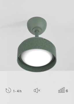 CREATE - Stille plafondventilator met intrekbare bladen (Ø55cm) - Met licht LED - Met Afstandsbediening - 6 snelheden - Programmeerbaar -WIND CLEAR LAMP — thumbnail 3