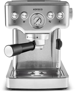 Karaca Coffee Art 1353 Espressomachine – 20 Bar – 1350W – 1,8L Watertank – Melkopschuimer – Manometer – Zwart — thumbnail 1