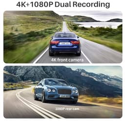 Dashcam 4K met Nachtzicht en GPS, 64GB SD Inclusief, 3,16" IPS Scherm, Continu Opnemen, Parkeerstand 24U — thumbnail 2