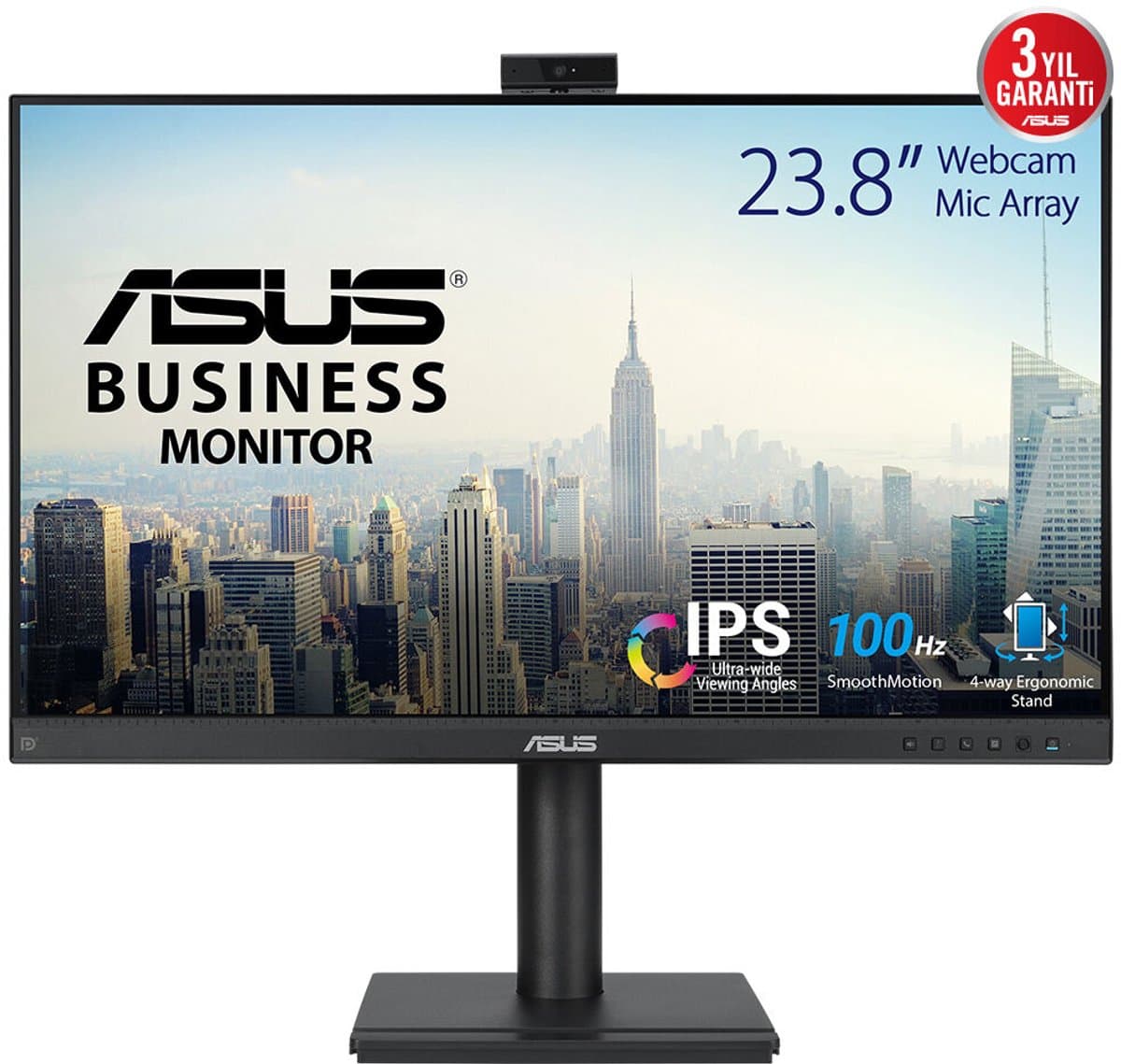 ASUS BE249QFK Video Conferencing Monitor ledmonitor — afbeelding 1