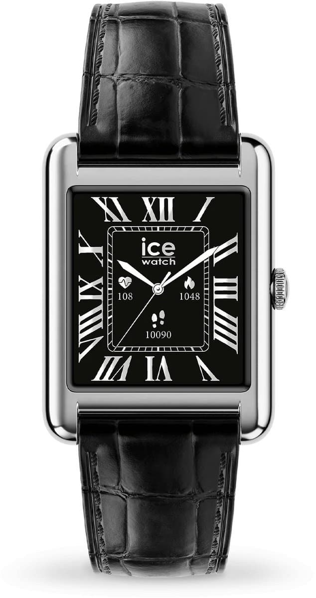 Ice Watch ICE smart TK 2.0 - Silver - Black croco 025380 Horloge - Leer - Zwart - Ø 37 mm — afbeelding 1