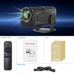 One Zisa - HY300 Mini - Beamer - Projector Beamer - Mini Meamer - 1920x1080dpi - Automatische focus - met WiFi - Android 11 - Zwart — thumbnail 4
