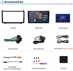 Awesafe Autoradio - Draadloos Apple CarPlay Android Auto - Bluetooth Radio - Geschikt Voor Mercedes Benz W169 W245 B200 W906 - 2004 2005 2006 2007 2008 2009 2010 2011 2012 2013 2014 2015 2016 2017 Sprinter W639 Vito — thumbnail 5